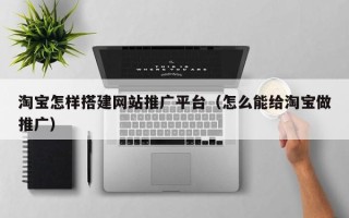 余江淘宝怎样搭建网站推广平台（怎么能给淘宝做推广）